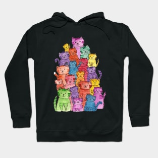 Bright design many cats Hoodie